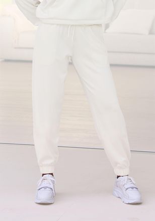 Copenhagen Loungehose COPENHAGEN STUDIOS, Damen, Gr. 32/34, N-Gr, weiss (wollwei&szlig;), Sweatware, Obermaterial: 54% Modal, 40% Polyester, 6% Elasthan, unifarben, be