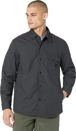 Wolverine Guardian Cotton Shirt Jacket Mens Black Long Sleeve Button Front GBO48