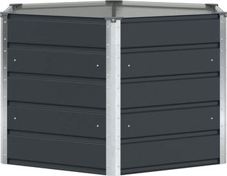 vidaXL Jardinera Antracita 129 X 129 X75 Cm Acero Vidaxl