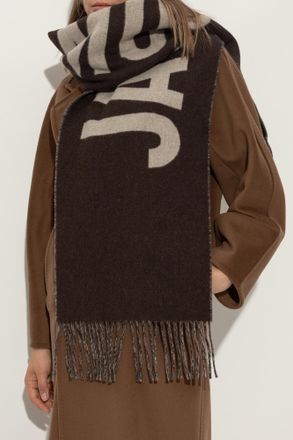 Jacquemus Scarf With Logo, Unisex, Brown