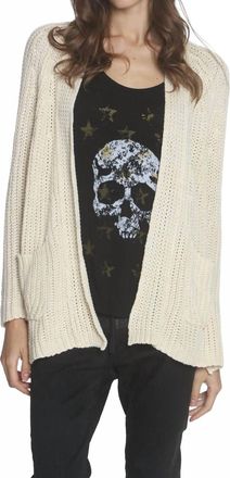 Label+Thread Womens Dillon Cable Cardigan In Oatmeal