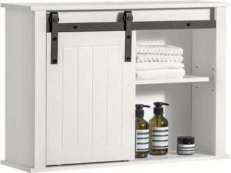 SoBuy Bathroom Wall Cabinet Wall Mounted Storage Cabinet,BZR71-W - Sobuy