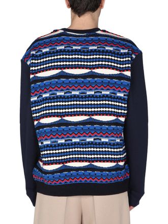 Missoni Chest Embroidery Crew Neck Sweatshirt - Blue