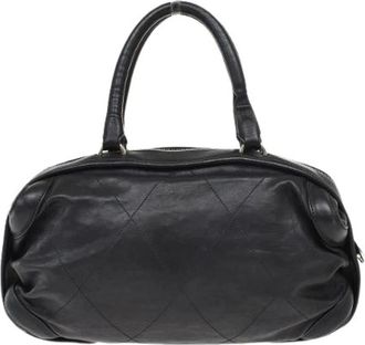 Chanel Pre-owned Handbags, female, Black, Size: ONE SIZE Pre-owned CC Logo Quilted Stitch Hand Tote Bag