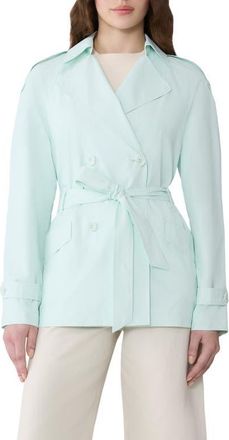 Soia & Kyo Medina Double Breasted Water Repellent Jacket in Aquatic Mint at Nordstrom, Size X-Small
