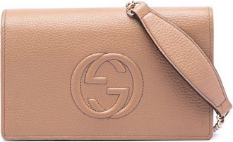 Gucci Pre-owned Gucci Pebbled Calfskin Soho Wallet On Chain Ladies 51V1ENSBULU8ILKI