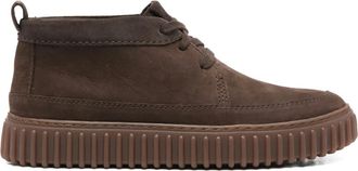 Clarks Torhill Lace Hi lace-up leather boots - men - Calf Suede/Calf Leather/Fabric/Rubber - 10.5 - Brown