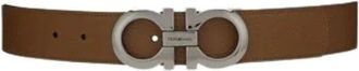 Ferragamo Omkeerbare Gancini Riem - Heren - Riemen - Bruin - 115 CM - Leer - Accessoires