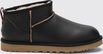 UGG Classic Ultra Mini Leather Ankle Boots with Wool Lining