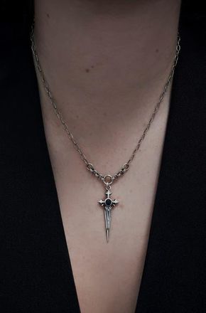 Disturbia Sica Sword Sterling Silver Necklace at Nordstrom