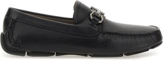 Ferragamo Black Slip On Loafers