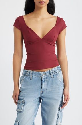 Free People Duo Corset Top in Pomegranate at Nordstrom, Size X-Small