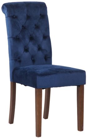 Clp Silla De Comedor Lisburn Azul Terciopelo