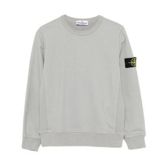 Stone Island Kids Grey Jumper - male - Stone Island - Kids Sweatshirts - Gray - 10 Y - Kids