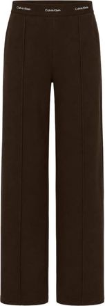 Calvin Klein Logo Taille Wijde Joggingbroek - Dames - Sweatpants - Bruin - XS - Katoen - Broeken