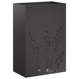 vidaXL Macetero De Jard&iacute;n Negro 50 X 30 X 75 Cm Acero Laminado En Fr&iacute;o Vidaxl