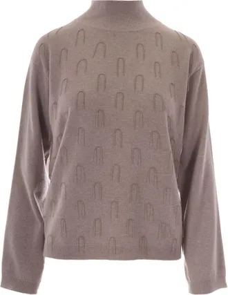 Fabiana Filippi Moka Meringa Platinum Wool-Blend Turtleneck