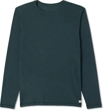 Vuori Clothing Long Sleeve Strato Tech Tee | Hemlock Heather | Medium