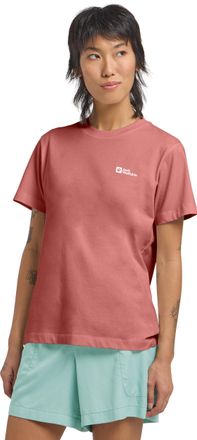 Jack Wolfskin T-Shirt JACK WOLFSKIN ESSENTIAL T W, Damen, Gr. XXL, rot (mineral rot), Obermaterial: 100% Baumwolle, Rundhals, Shirts T-Shirt, weiches, klassisches T
