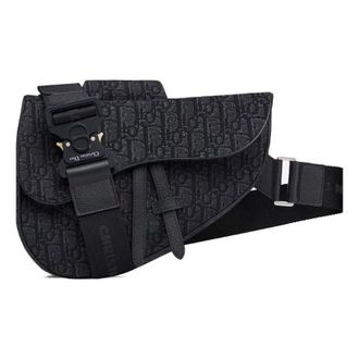 Dior Saddle Bag Oblique Jacquard Black 1ADPO093YKY-H00N