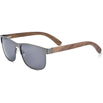 Earth Wood Troon Polarized Sunglasses in Dark Brown/black at Nordstrom