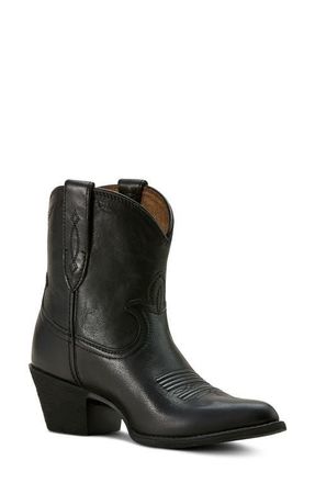 Ariat Maggie J Toe Short Western Boot in Black Night at Nordstrom, Size 11