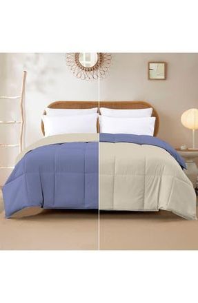 Modern Threads Down Alternative Reversible Comforter in Blue/cream at Nordstrom Rack, Size Queen