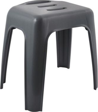 Spirella Spirella - Hocker Taburete Con Asiento De Ducha Grande Gris - Max 130kg