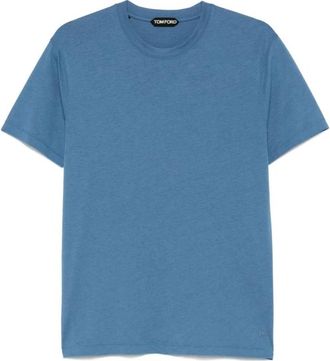 Tom Ford Tops, Heren, Blauw, 3Xl, Katoen, Lyocell Katoenen T-Shirt