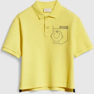 Gucci Kids - Cotton Polo Shirt, Size 10 years, Yellow