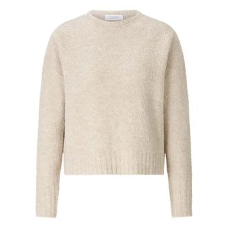 Rich & Royal Crew NK Boucl&eacute; Manica Lunga - - Knitwear - Donna - Beige - XL