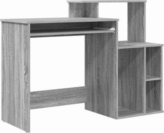 vidaXL Vidaxl - Escritorio Con Almacenamiento Gris Sonoma 120.5 X 44 X 88.5 Cm