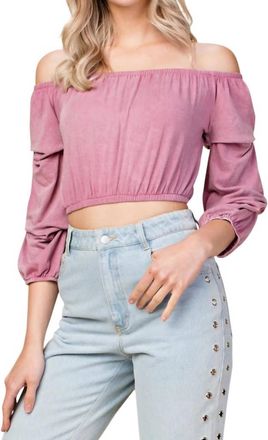Honey Punch Wild Child Crop Top In Mauve