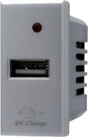 Trade Shop Trade Shop - Modulo Caricatore Presa Usb 5v 2,1a Grigio Compatibile Bticino Axolute