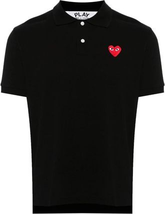 Comme Des Gar&ccedil;ons Cotton Piqu&eacute; Polo - Dames - Polos - Zwart - S - Katoen - Tops