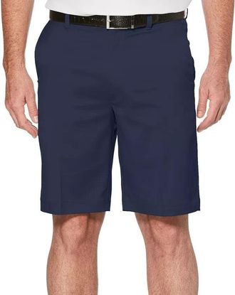 PGA TOUR Mens Pga Tour Golf Shorts Navy Stretch Flat Front Waistband Activewear FTS966