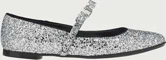 Ferragamo Womens Mary Jane Flat In Silver