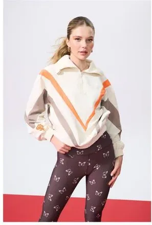 Terez Womens Terez Cream San Francisco Giants Ripstop Chevron Quarter-Zip Pullover at Nordstrom, Size X-Large
