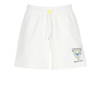Casablanca Casual Shorts, male, White, Size: L Tennis Club Icon Shorts
