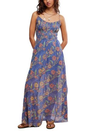 Free People Ciella Floral Cotton Maxi Dress in New England Combo at Nordstrom, Size X-Large