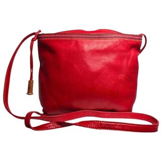Loewe Pre-owned Leren Crossbodytas - Dames - Pre-owned - Rood - Maat: ONE Size Leer
