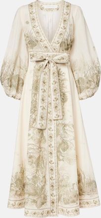 Zimmermann Wanderlust printed cotton wrap dress