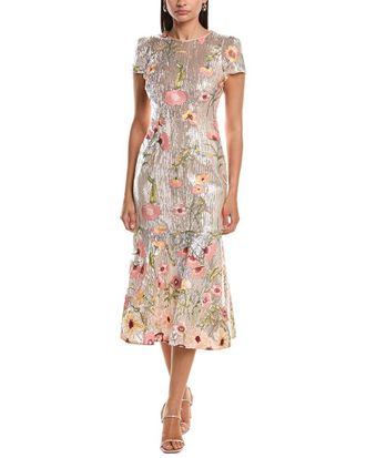 Milly Milly Tahlia Floral Sequins Embroidery Dress