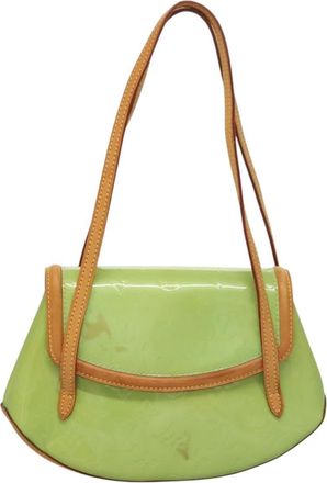 Louis Vuitton Biscayne Bay Monogram Vernis Green Patent_Leather Handbag (Pre-Owned)