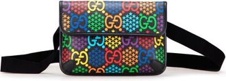 Gucci Black Multi-Color Pvc Leather Fanny Pack (Pre-Owned)