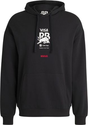 HUGO BOSS Hugo Heren Vcarb Racing Bulls Back Print Hoodie (Zwart)