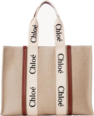 Chlo&eacute; Beige Woody Large Tote