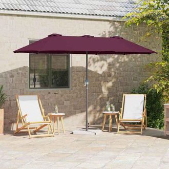 vidaXL Parasol De Jard&iacute;n Rojo Burdeos 370 X 197 X 239 Cm Vidaxl