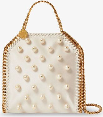 Stella McCartney Borsa a tracolla Falabella con satin con dettaglio perle vegane - STELLA MCCARTNEY - gender_Woman