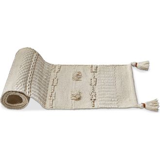 Tag Bianca Tufted Tassel White Table Runner Cotton Spring Decor at Nordstrom